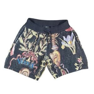 Vicious Denim Crochet Knit Oversized Lined Shorts - S